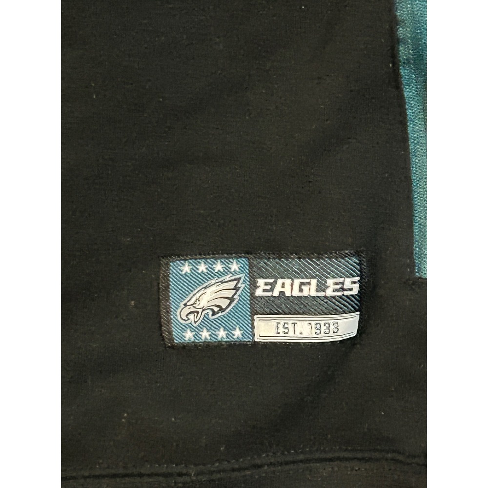 NFL Team Apparel Philadelphia Eagles Full Zip Hoodie Black Men XL Fly Eagles Fly - Picture 2 of 7